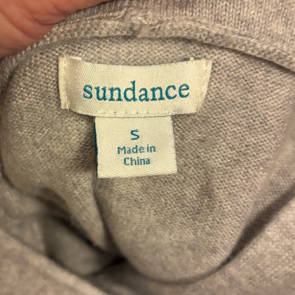 Sundance Sundays Stitched Detail Hooded wool blend Sweater sz S - Picture 3 of 4